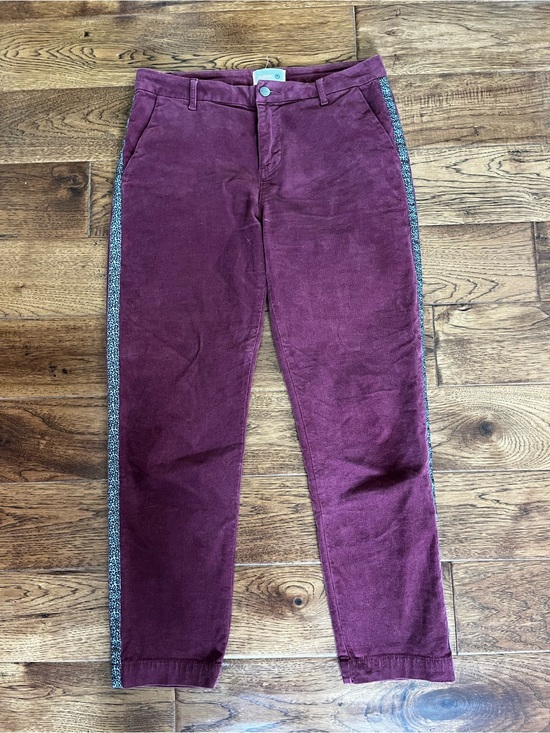 Sundry Pants - Sundry Women’s Boyfriend Pants in Red Corduroy, Size 28